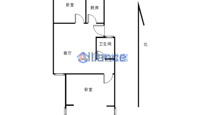 江轴西区好楼层3楼带车库紧凑小家庭-户型图