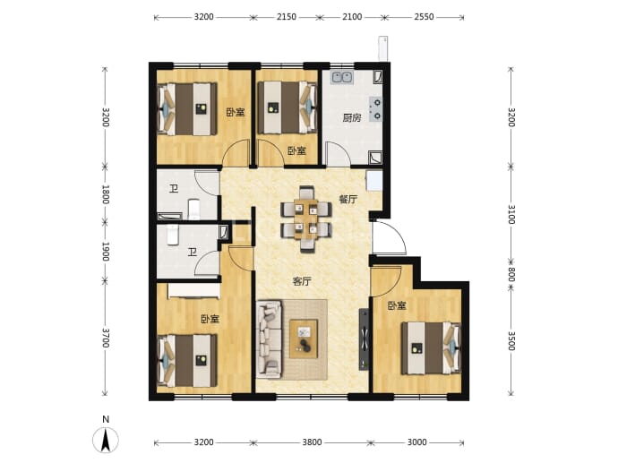 朝阳壹号--建面 125m²