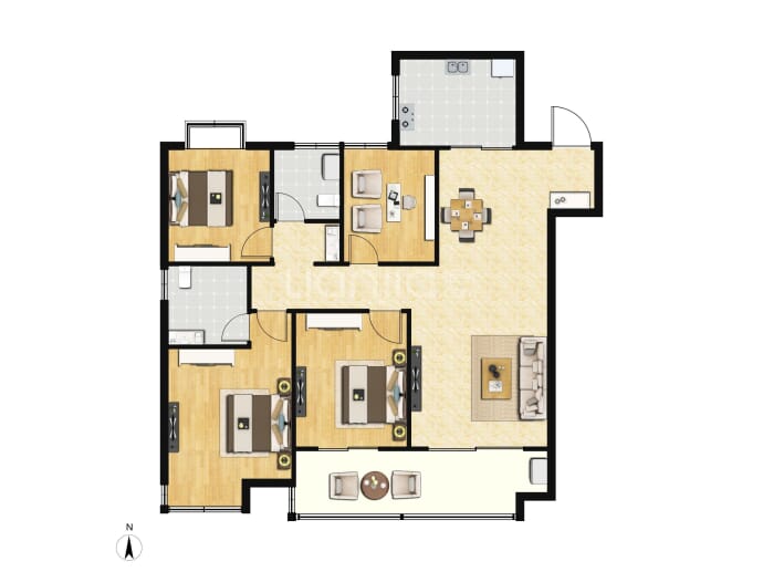 溪林雅居--建面 132.7m²