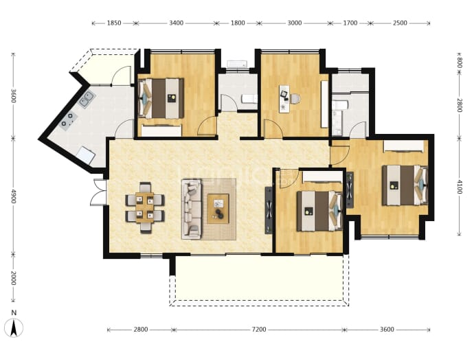 裕城长江著--建面 132m²