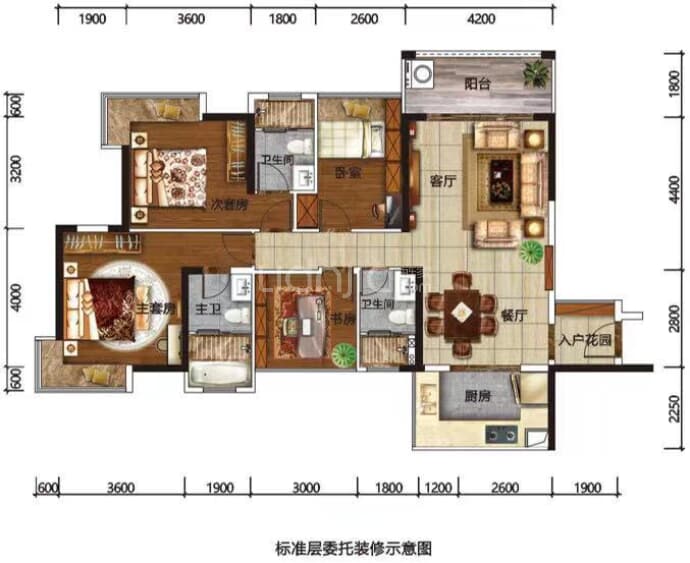 香海壹号3室2厅3卫户型图