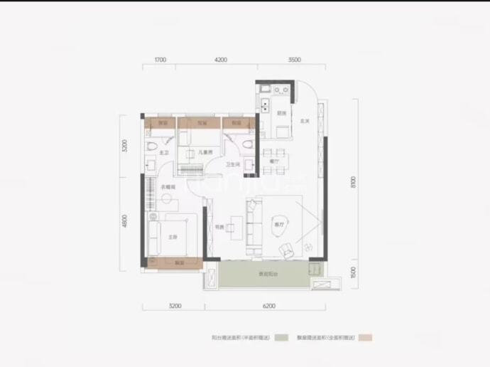 城建汉江云宸--建面 99m²