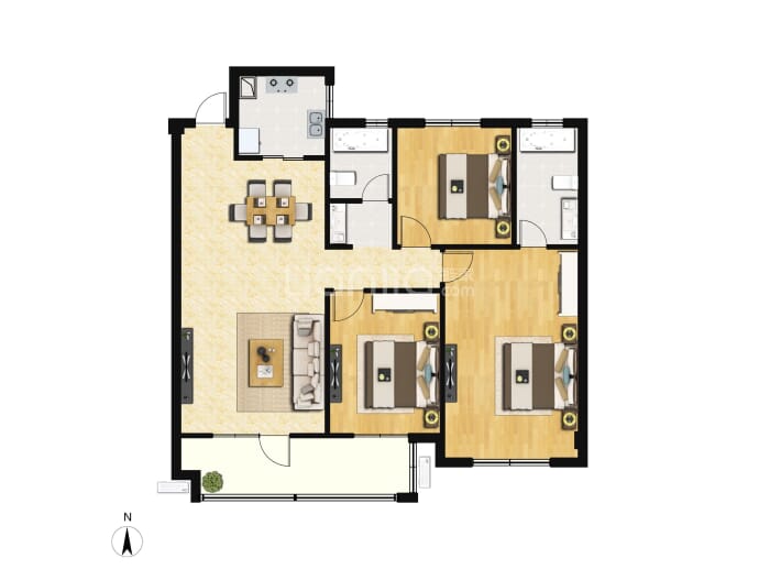 华都国滨府·臻悦--建面 120m²