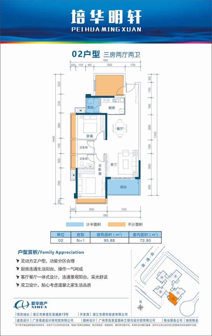 培华明轩--建面 95.88m²