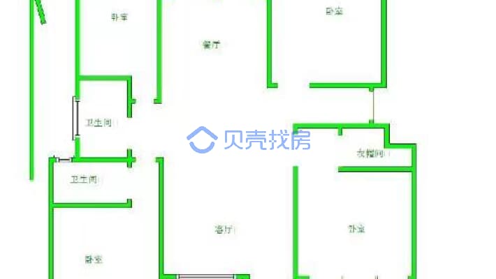 香江东湖印象 4室2厅 南 北-户型图