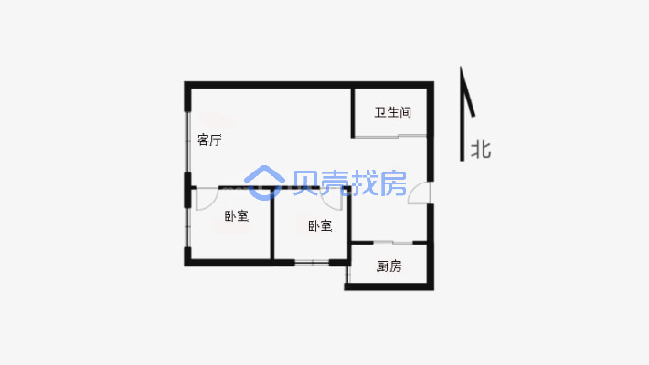 首付19万北京路铁路局地铁口两室龙源大厦可用公-户型图