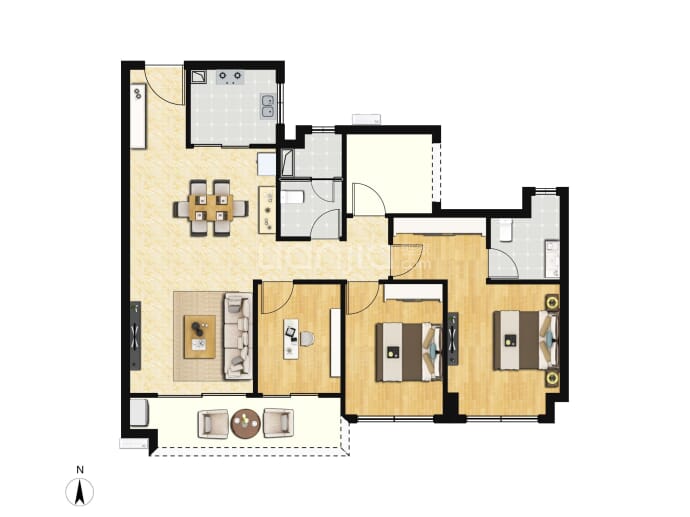 越秀星汇文瀚--建面 105m²