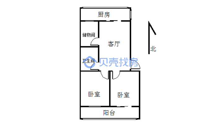 湛河区和顺路河滨公园南门程庄社区精装修3室拎包入住-户型图
