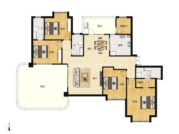 福天藏郡--建面 201.29m²