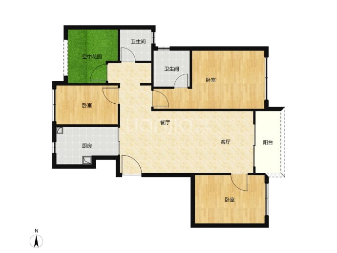 保利新汇城--建面 108.18m²