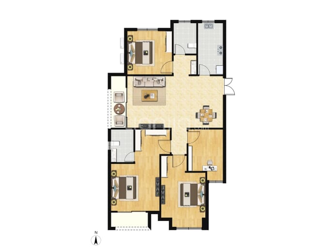 晋开四季城--建面 136.58m²