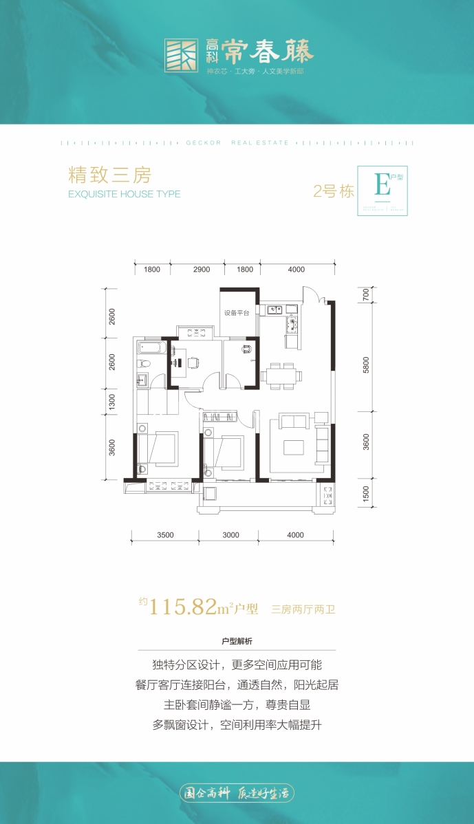 高科常春藤--建面 115.82m²