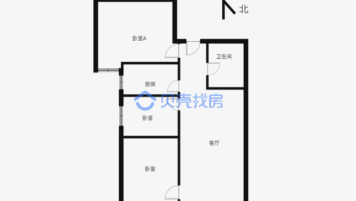 益民大厦旁 苏州路 万科品质 精装婚房 拎包入住-户型图