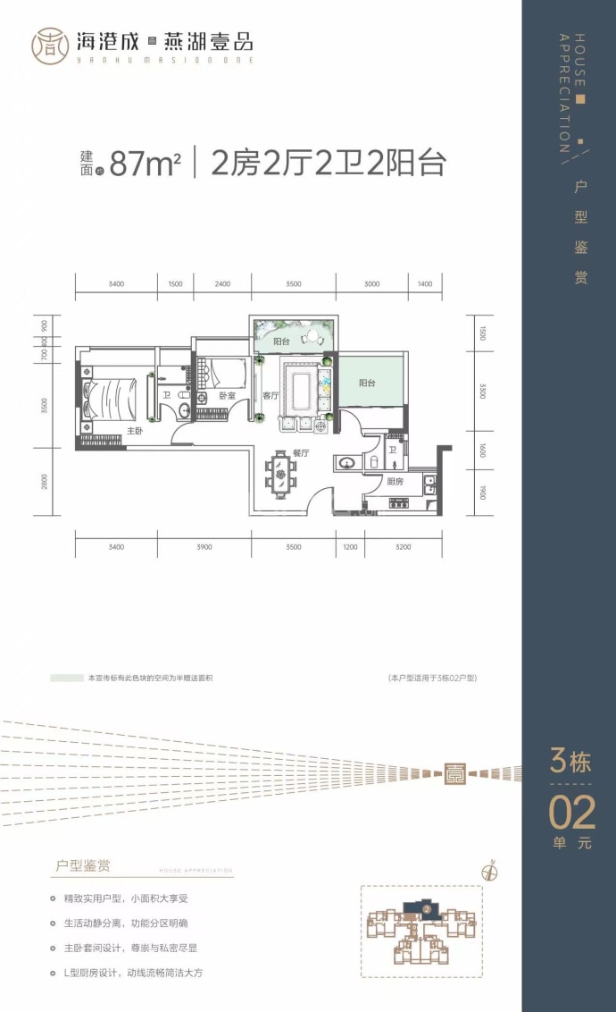 海港成燕湖壹品--建面 87m²