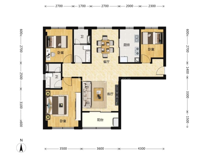 家人乐府--建面 93m²