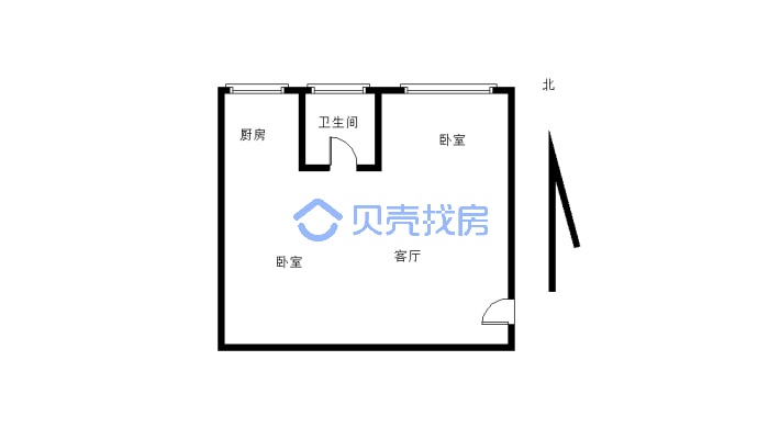 玉龙家园，一室一厅，过户小税，-户型图