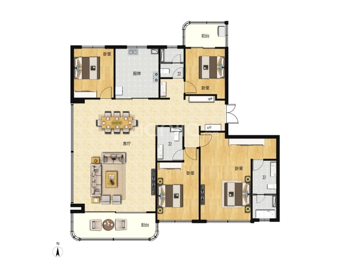 兰溪府--建面 200m²