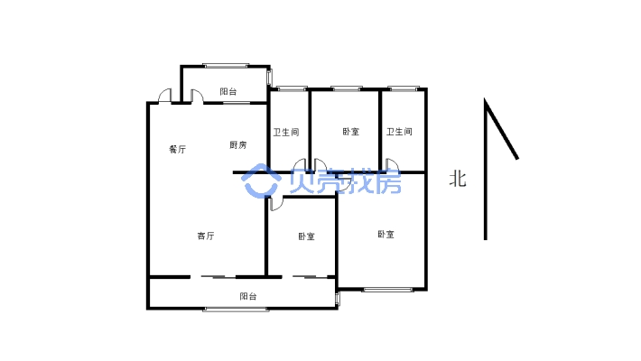 碧桂园大河宸章3两厅改善住房业主诚心出售-户型图