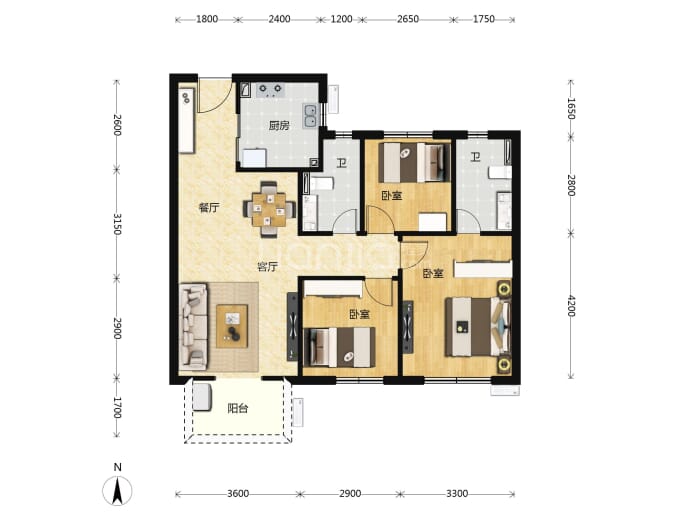 保利天汇--建面 106.5m²