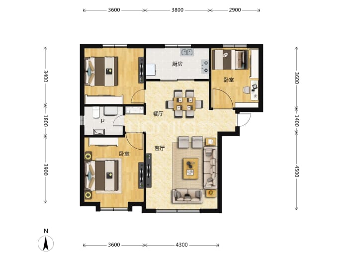 北尚名邸--建面 112.78m²