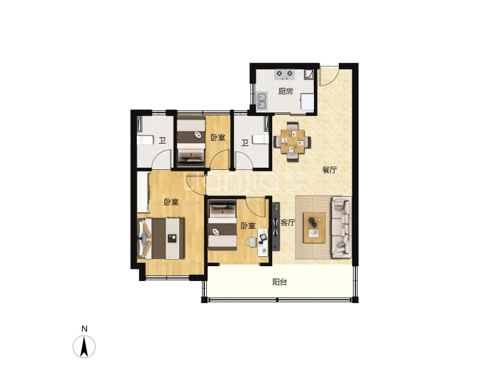 碧桂园智慧城市南地块--建面 106.1m²