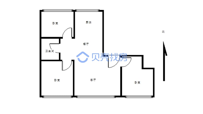 翡翠明珠十六楼间距500多米大三阳飞机户型精装婚房-户型图