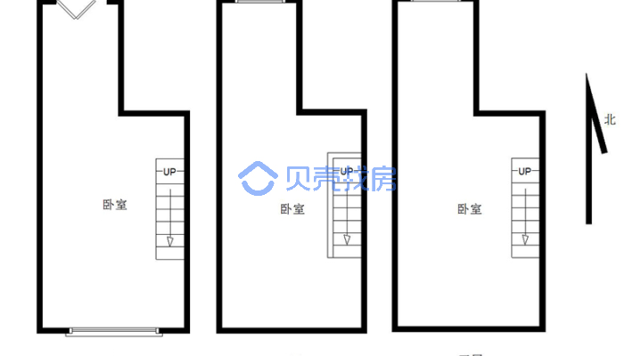 K2狮子城北区 2室1厅 北-户型图