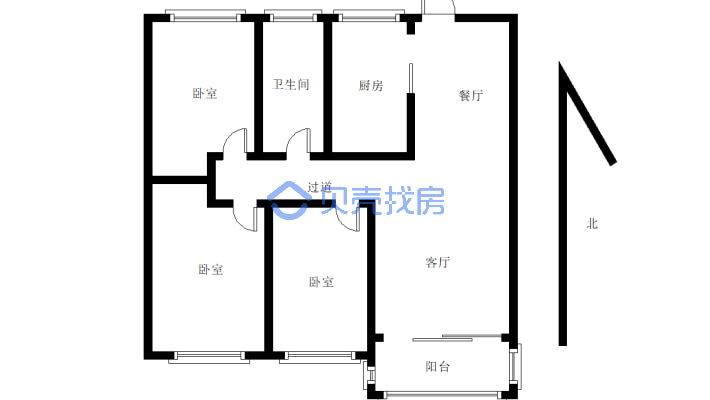 户型 通透视野宽阔采光足配套齐全交通便利-户型图