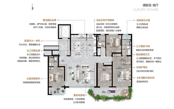 银丰玖玺城--建面 195m²