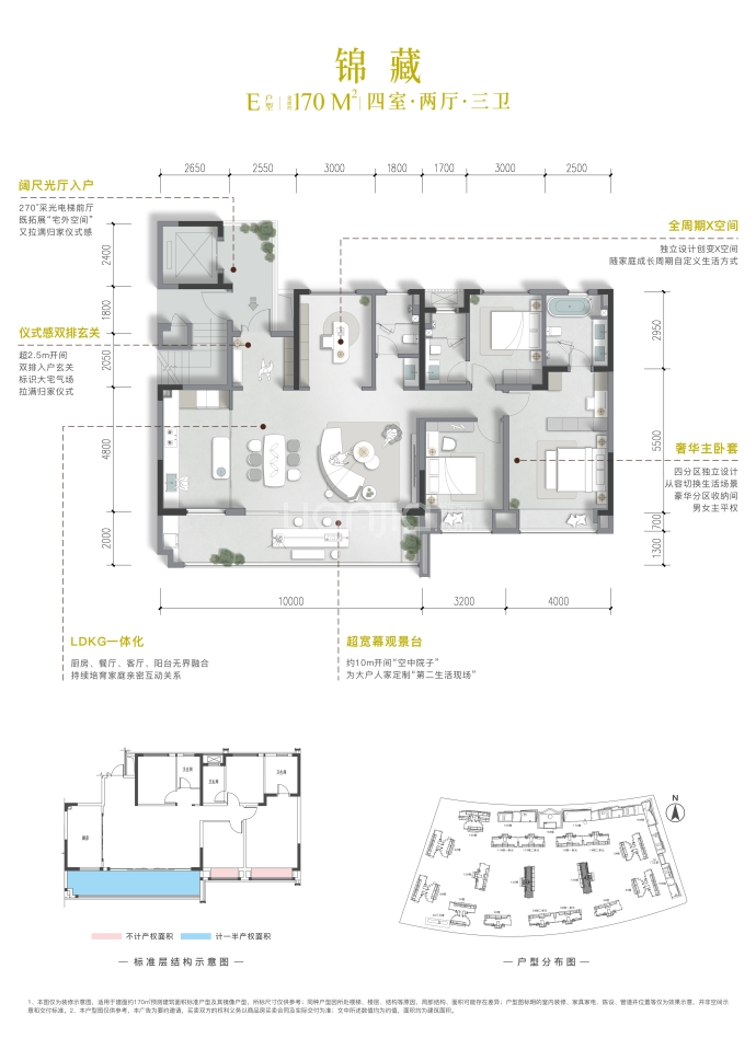 空港兴城·锦怡上院4室2厅3卫户型图