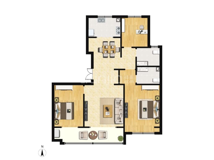 天鸿公园大道--建面 130m²