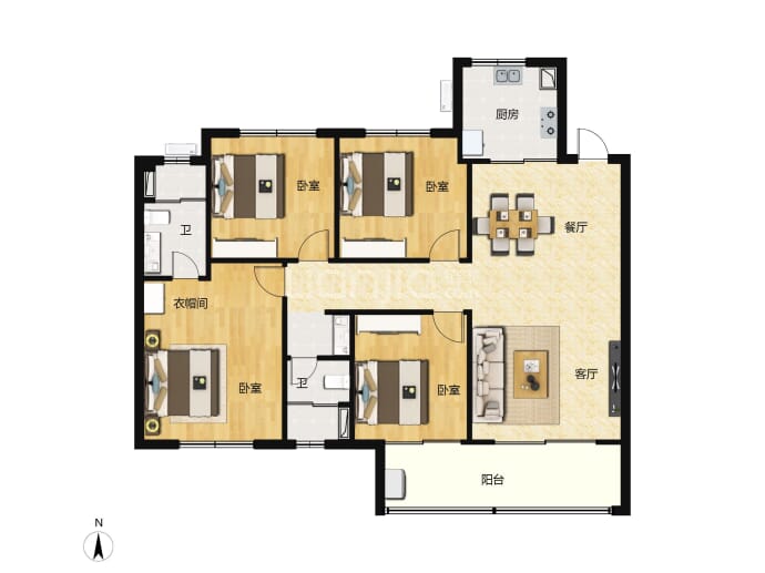 龙桂书香雅苑--建面 108m²