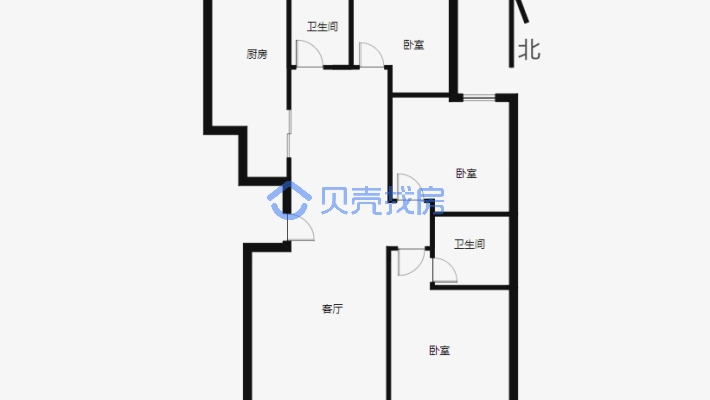北京北路新天润花园洋房，成熟小区，美食圈-户型图