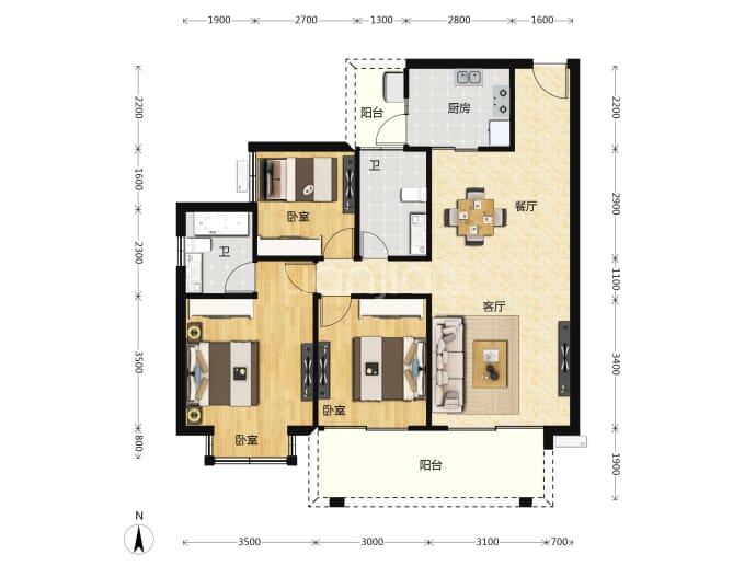 威宁首府--建面 108m²