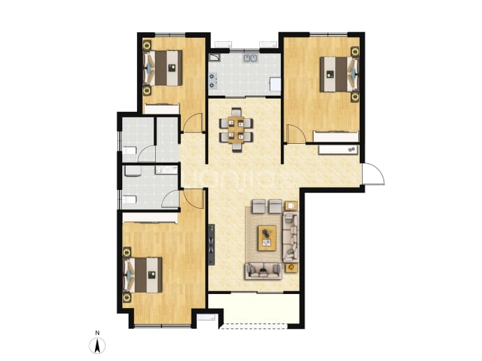 润华海棠公馆--建面 137.38m²