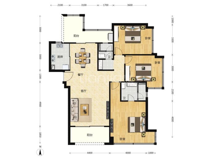 华发又一城六期--建面 137m²