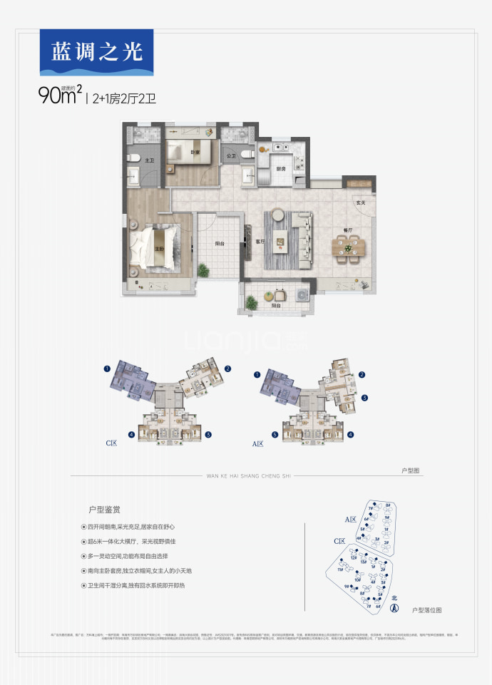 万科海上城市一期--建面 90m²