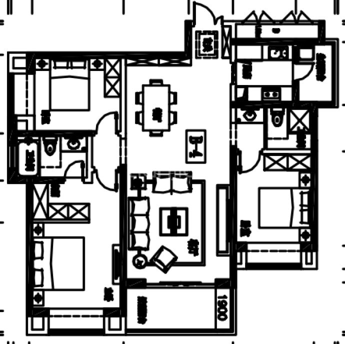 龙悦华府--建面 136.31m²