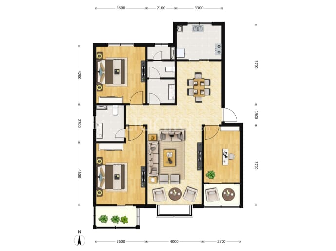 檀香篱园--建面 141.04m²