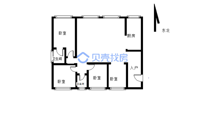 伴山悦城 4室2厅 东南-户型图