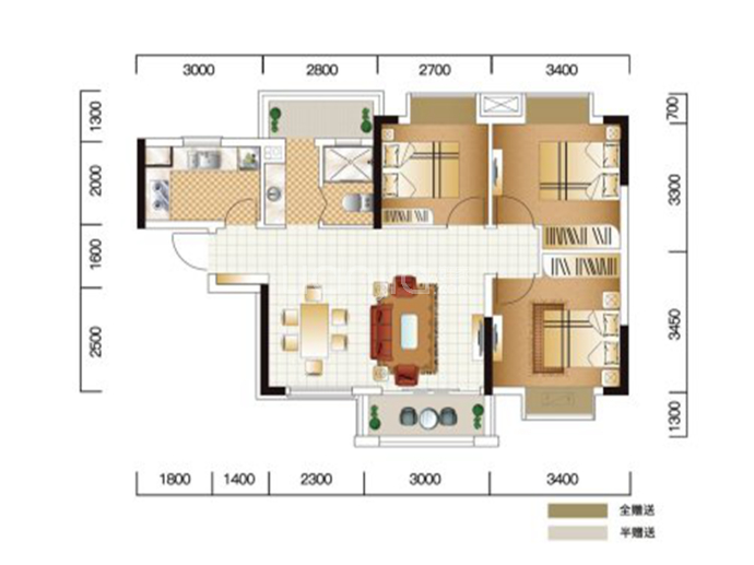 永实·御湖尚城--建面 87m²