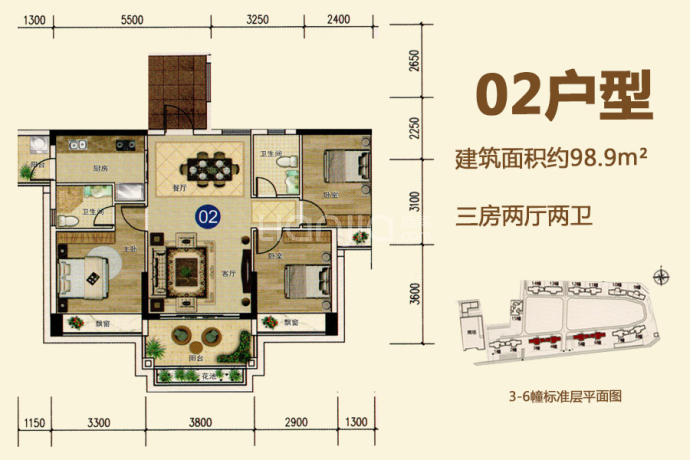 南岸壹号银海--建面 98.9m²