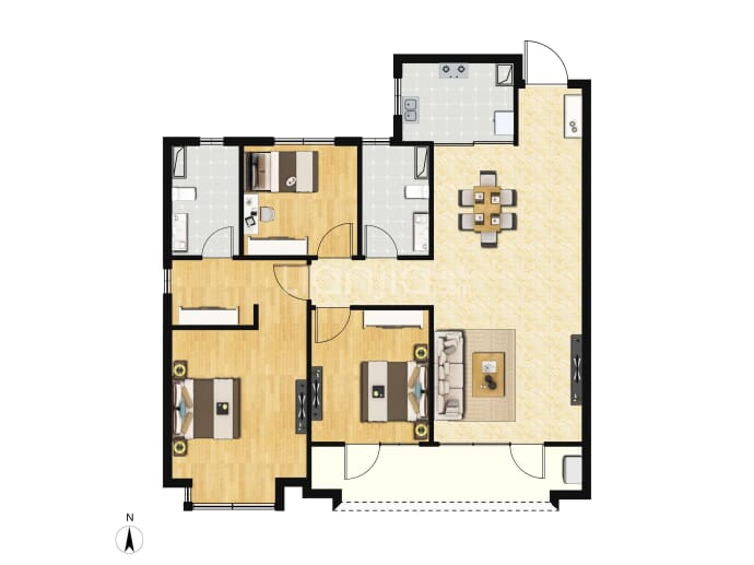 阳光嘉园--建面 125.05m²