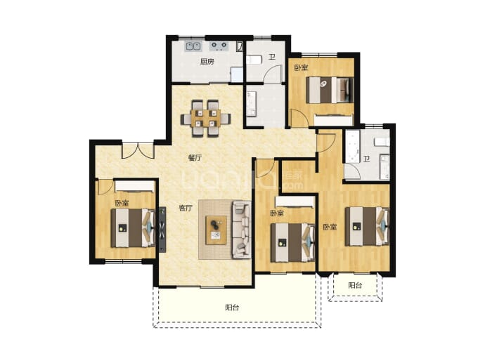 桑提亚纳2期--建面 161.94m²