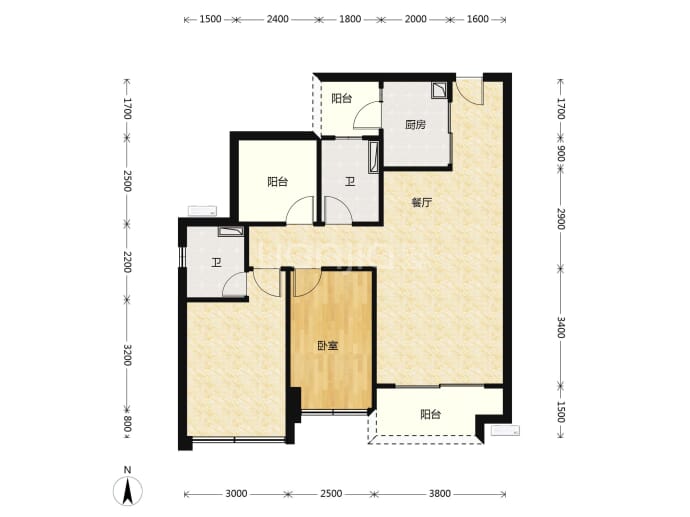 中惠峻秀阁--建面 89m²