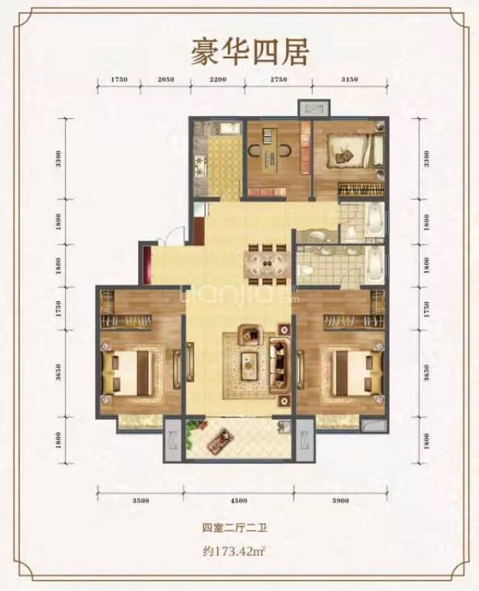 兴业西部新区--建面 173.42m²