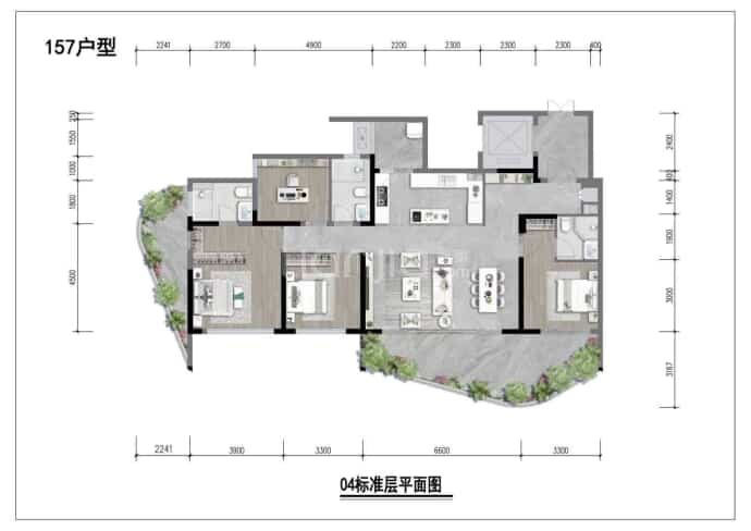 仁城澜峰--建面 157m²