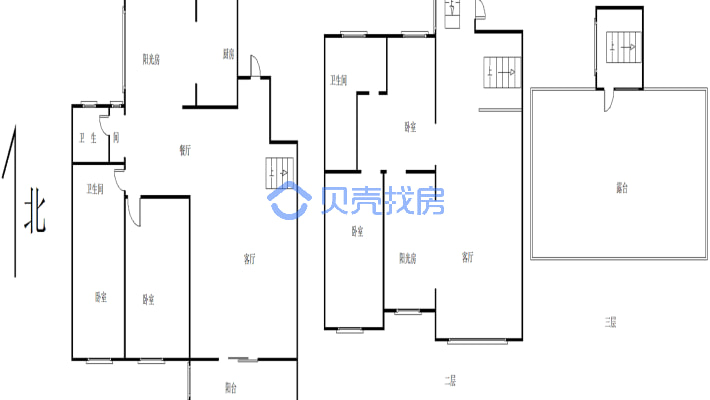 天明城名仕公馆7层电梯复试洋房带平台 格局改良-户型图