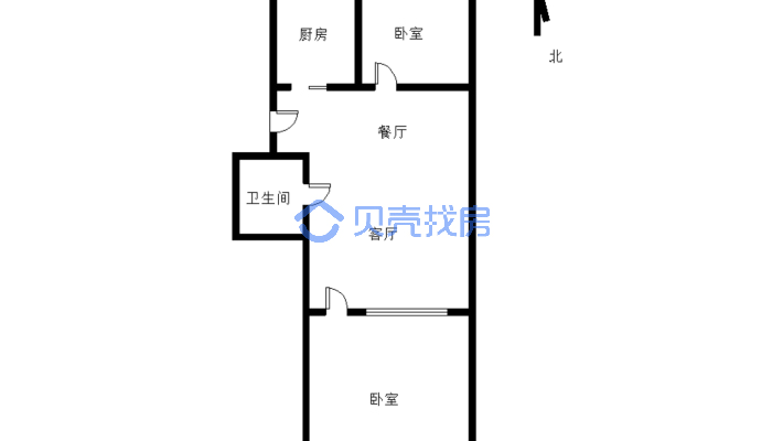 赤勘小区，07年房，精装修两室，看房随时-户型图