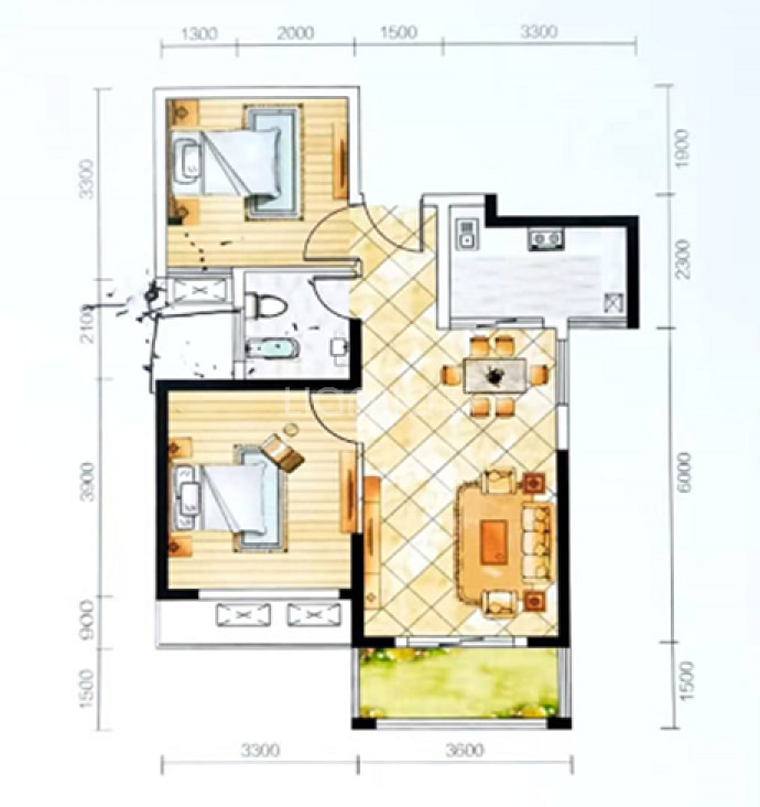 方鹏航天城--建面 81m²